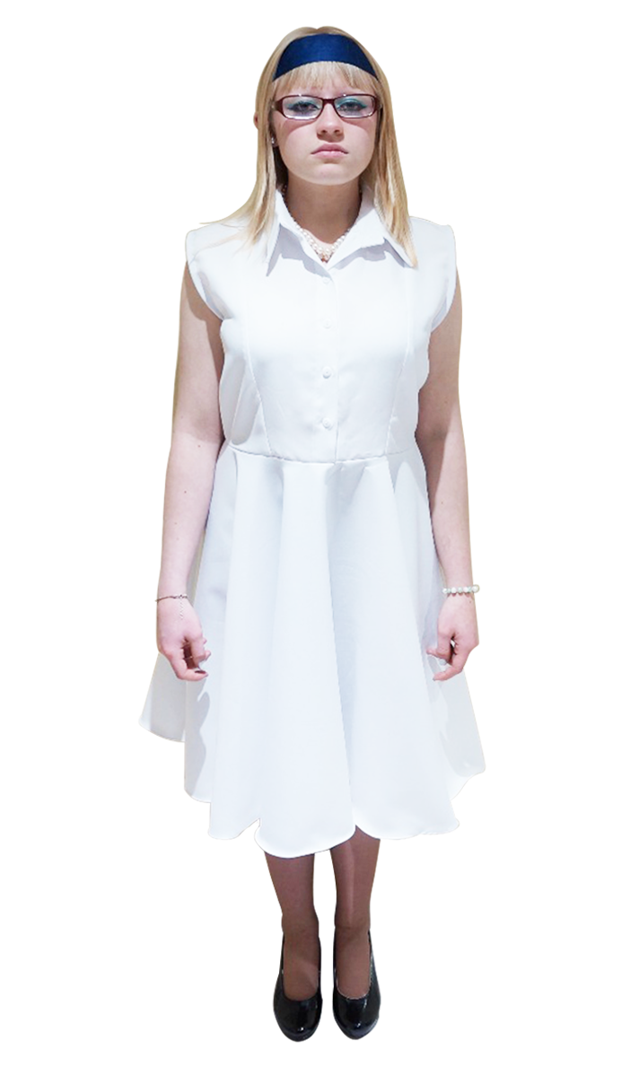 Vestido camisero con falda rotonda