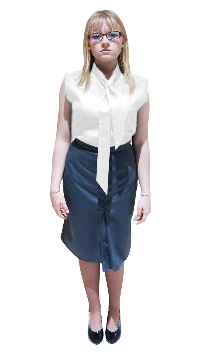 Falda a la rodilla con fuelle